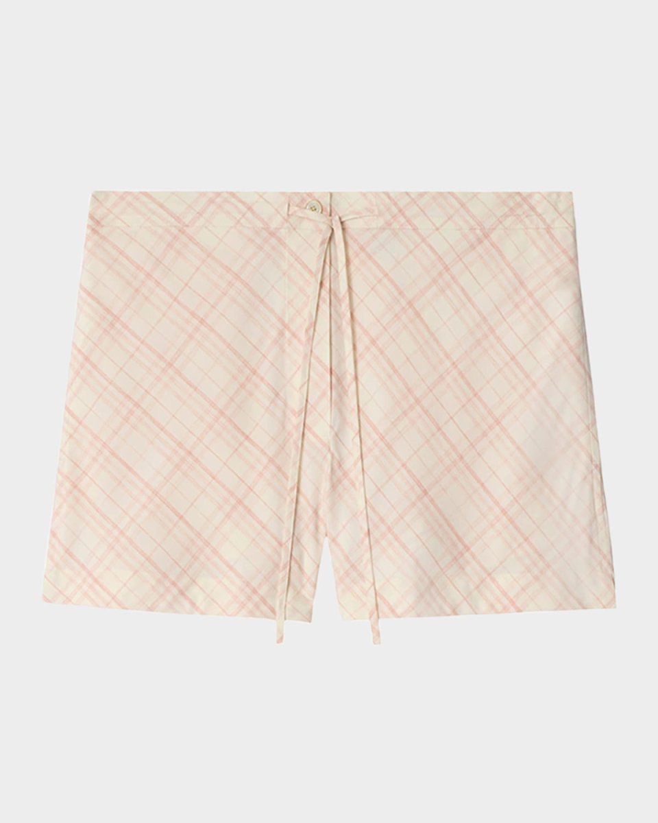 Check Pajama Shorts
